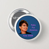 Palin voor Amerika Ronde Button 5,7 Cm (Voorkant /achterkant)