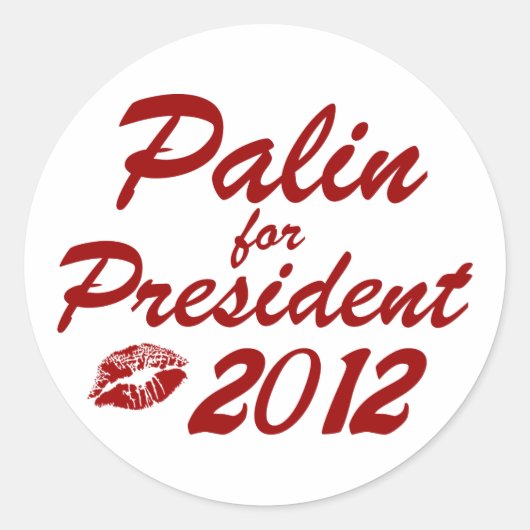 Palin voor President Ronde Sticker (Voorkant)