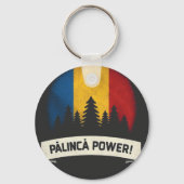 Palinca power - driekleurige vlag sleutelhanger (Voorkant)