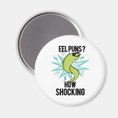 Paling Puns Hoe Schokkend Grappig Dier Pun Magneet (Voorkant / Achterkant)