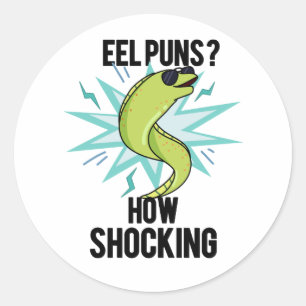Paling Puns Hoe Schokkend Grappig Dier Pun Ronde Sticker