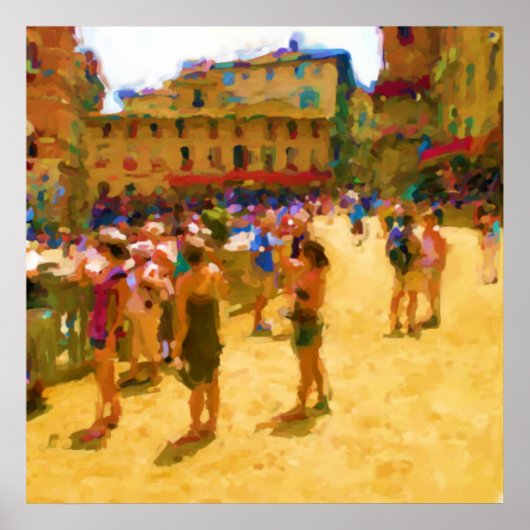 Palio in Sienna Poster (Voorkant)