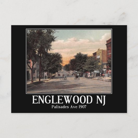 Palisades Ave., Englewood, NJ Vintage Briefkaart (Voorkant)