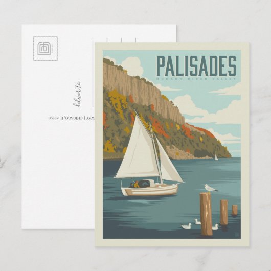 Palisades Hudson Valley, NY Briefkaart (Voorkant / Achterkant)