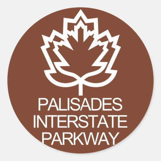 Palisades Interstate Parkway Sign, Verenigde State Ronde Sticker (Voorkant)