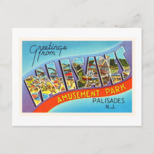 Palisades New Jersey NJ Vintage Travel Briefkaart- Briefkaart