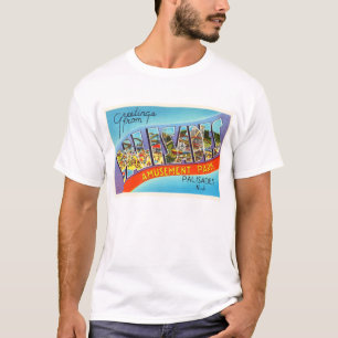 Palisades New Jersey NJ Vintage Travel Briefkaart- T-shirt