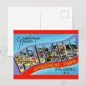 Palisades NJ Groet Ansichtkaart Briefkaart (Voorkant / Achterkant)