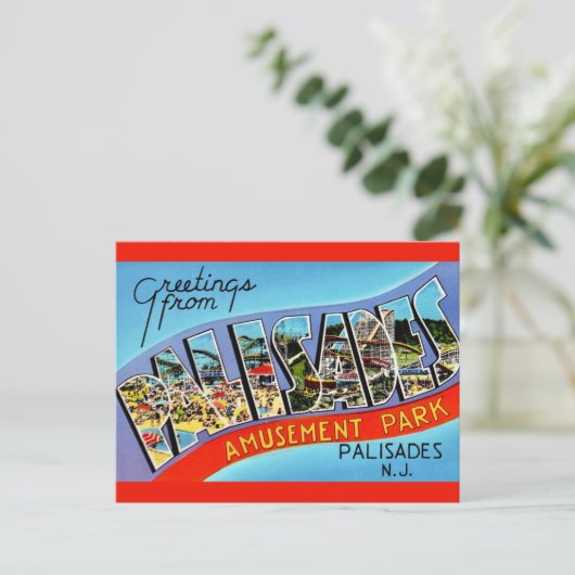 Palisades NJ Groeten Ansichtkaart Briefkaart (Staand voorkant)
