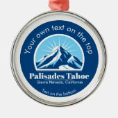 Palisades Tahoe California medaille Metalen Ornament (Voorkant)