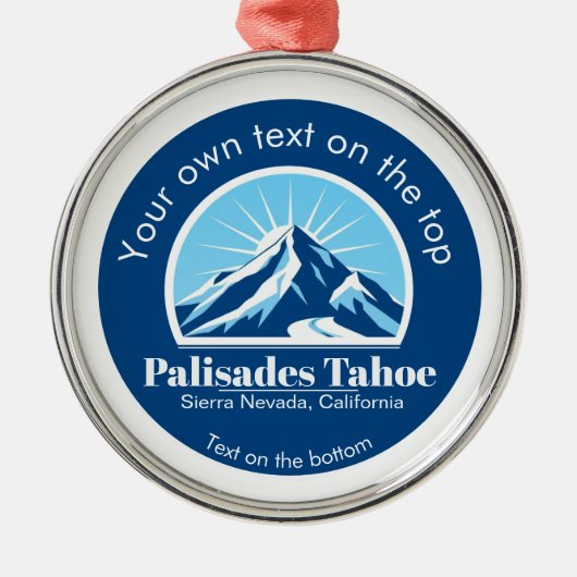 Palisades Tahoe California medaille Metalen Ornament (Voorkant)