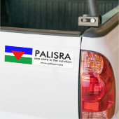 PALISRA Flag, één staat is de oplossing... Bumpersticker (Op Truck)