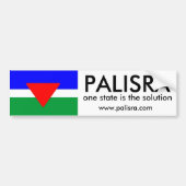 PALISRA Flag, één staat is de oplossing... Bumpersticker (Voorkant)