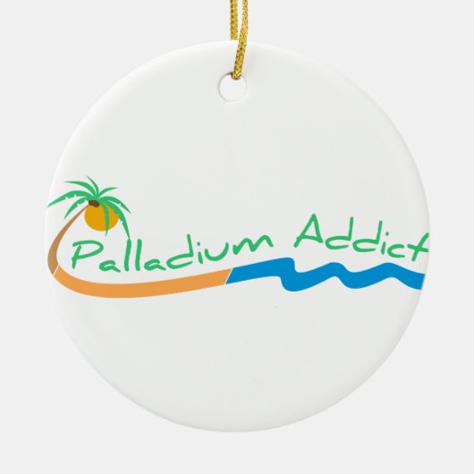 Palladium Addict Logo voor kerstversiering Keramisch Ornament (Voorkant)