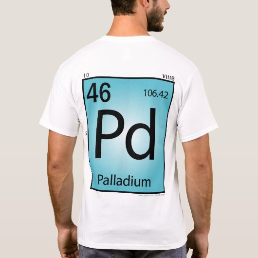 Palladium (Pd) Element T-Shirt (Achterkant)