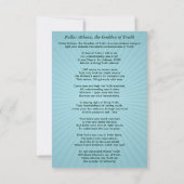 Pallas Athena, de godin van de waarheid Kaart (Achterkant)