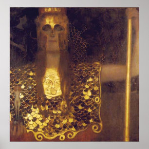 Pallas Athena door Gustav Klimt Poster