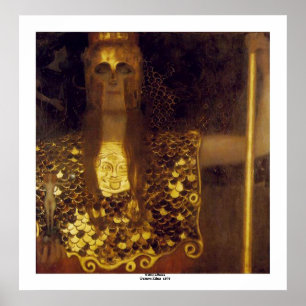 Pallas Athena door Gustav Klimt Poster