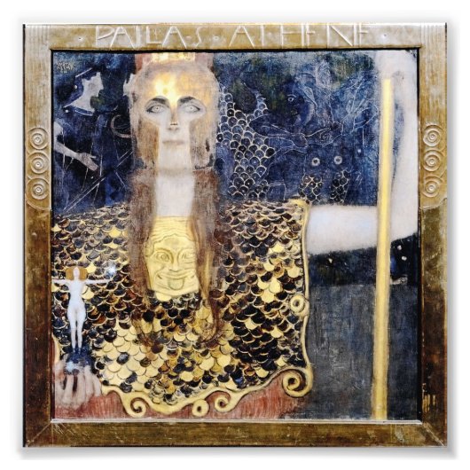 Pallas Athena, George Klimt & Gustav Klimt Foto Afdruk (Voorkant)