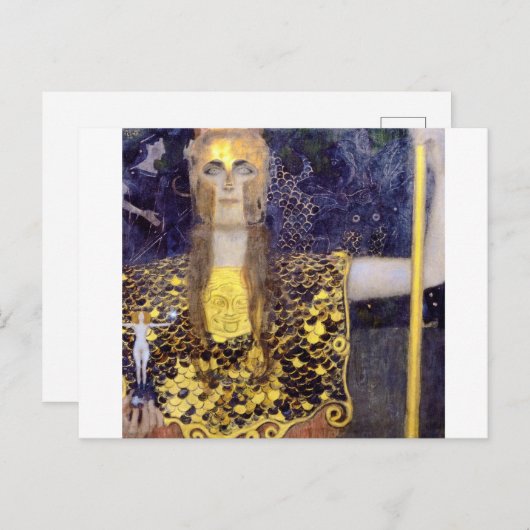 Pallas Athena, Gustav Klimt Briefkaart (Voorkant / Achterkant)