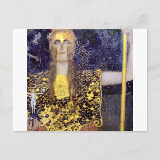 Pallas Athena, Gustav Klimt Briefkaart (Voorkant)