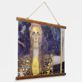 Pallas Athena, Gustav Klimt Hangend Wandkleed (Gebogen)