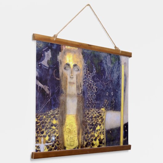 Pallas Athena, Gustav Klimt Hangend Wandkleed (Gebogen)