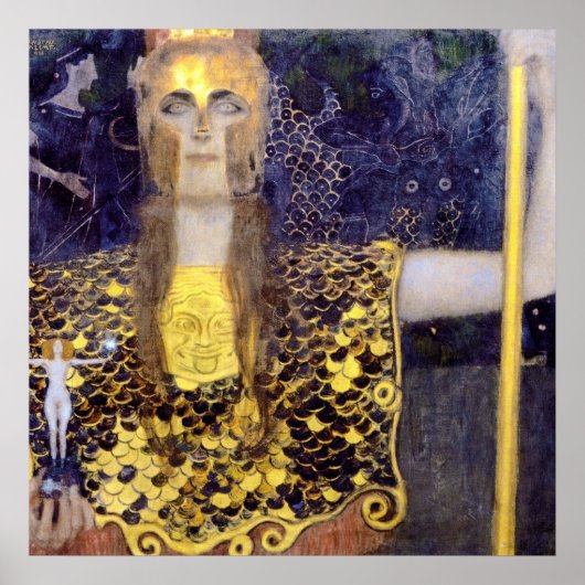 Pallas Athena, Gustav Klimt Poster (Voorkant)