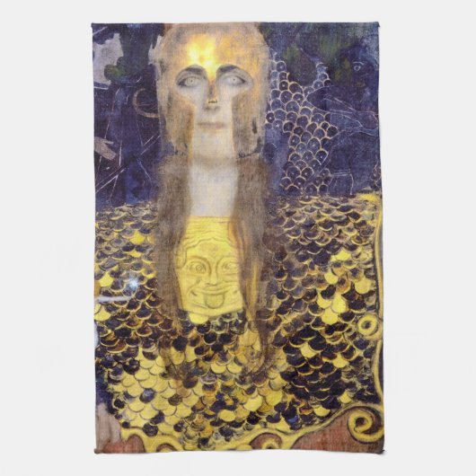 Pallas Athena, Gustav Klimt Theedoek (Verticaal)