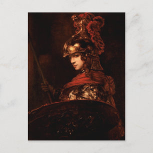 Pallas Athena of, gepantserd, 1664-65 Briefkaart