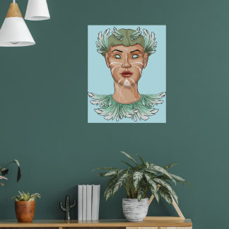 Pallas Athene Goddelijk Vrouwelijke Heilige Kunst Poster