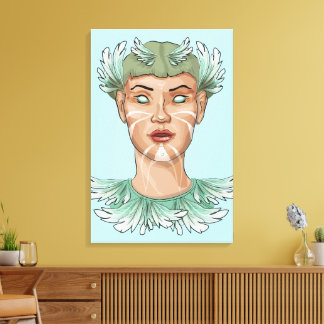 Pallas Athene - Goddelijk Vrouwelijke kunst Canvas Afdruk