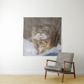 Pallas Cat in de sneeuw Wandkleed (In situ)