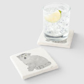 Pallas Cat Stone Onderzetter (Zijkant)