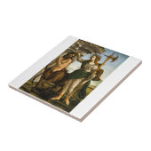 Pallas en de centaur van Sandro Botticelli Tegeltje (Zijkant)