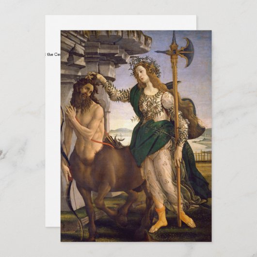 Pallas en het centrum | Botticelli (Voorkant / Achterkant)
