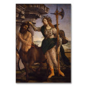 Pallas en het centrum door Botticelli Kaart (Achterkant)