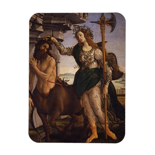 Pallas en het centrum door Botticelli Magneet (Verticaal)