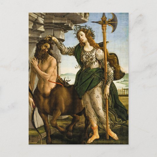 Pallas en het centrum door Sandro Botticelli Briefkaart (Voorkant)