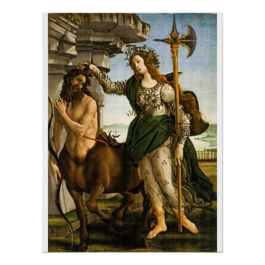 Pallas en het centrum door Sandro Botticelli Perfect Poster (Voorkant)