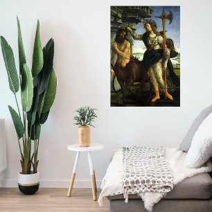 Pallas en het centrum door Sandro Botticelli Poster