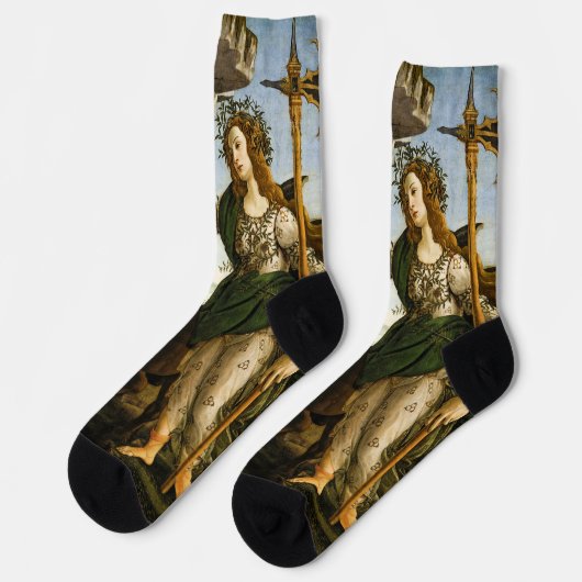 Pallas en het centrum door Sandro Botticelli Sokken (Links)