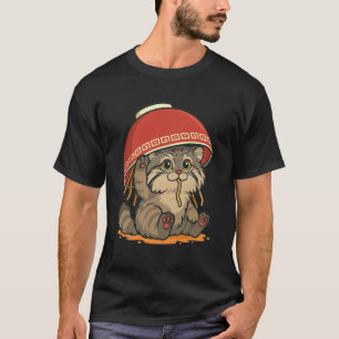 Pallas' Kat Eet Ramen Noedels Japanse Vintage T-shirt