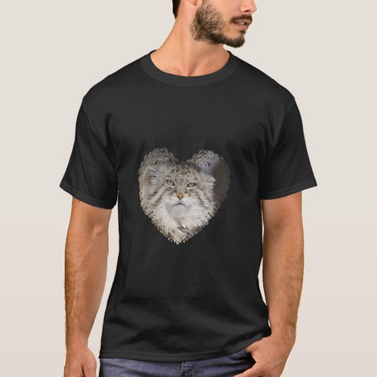 Pallas Kat in Hartvorm T-shirt (Voorkant)