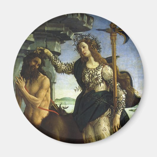 Pallas (Minerva) en Centaur door Sandro Botticelli Magneet (Voorkant)