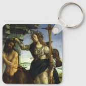 Pallas (Minerva) en Centaur door Sandro Botticelli Sleutelhanger (Achterkant)