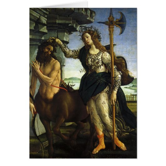 Pallas (Minerva) en de centaur van Sandro Botticel (Voorkant)