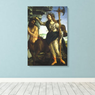 Pallas (Minerva) en de centaur van Sandro Botticel Canvas Afdruk