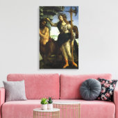 Pallas (Minerva) en de centaur van Sandro Botticel Canvas Afdruk (Insitu (Woonkamer))