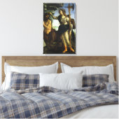 Pallas (Minerva) en de centaur van Sandro Botticel Canvas Afdruk (Insitu (Slaapkamer))